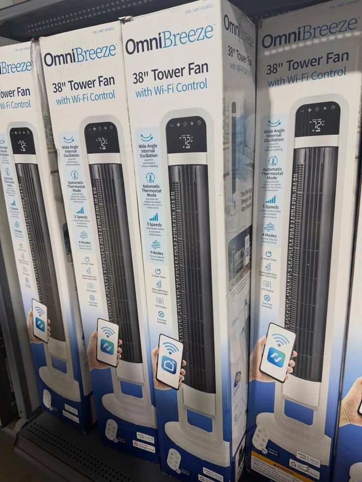 Smart Oscillating Tower Fans